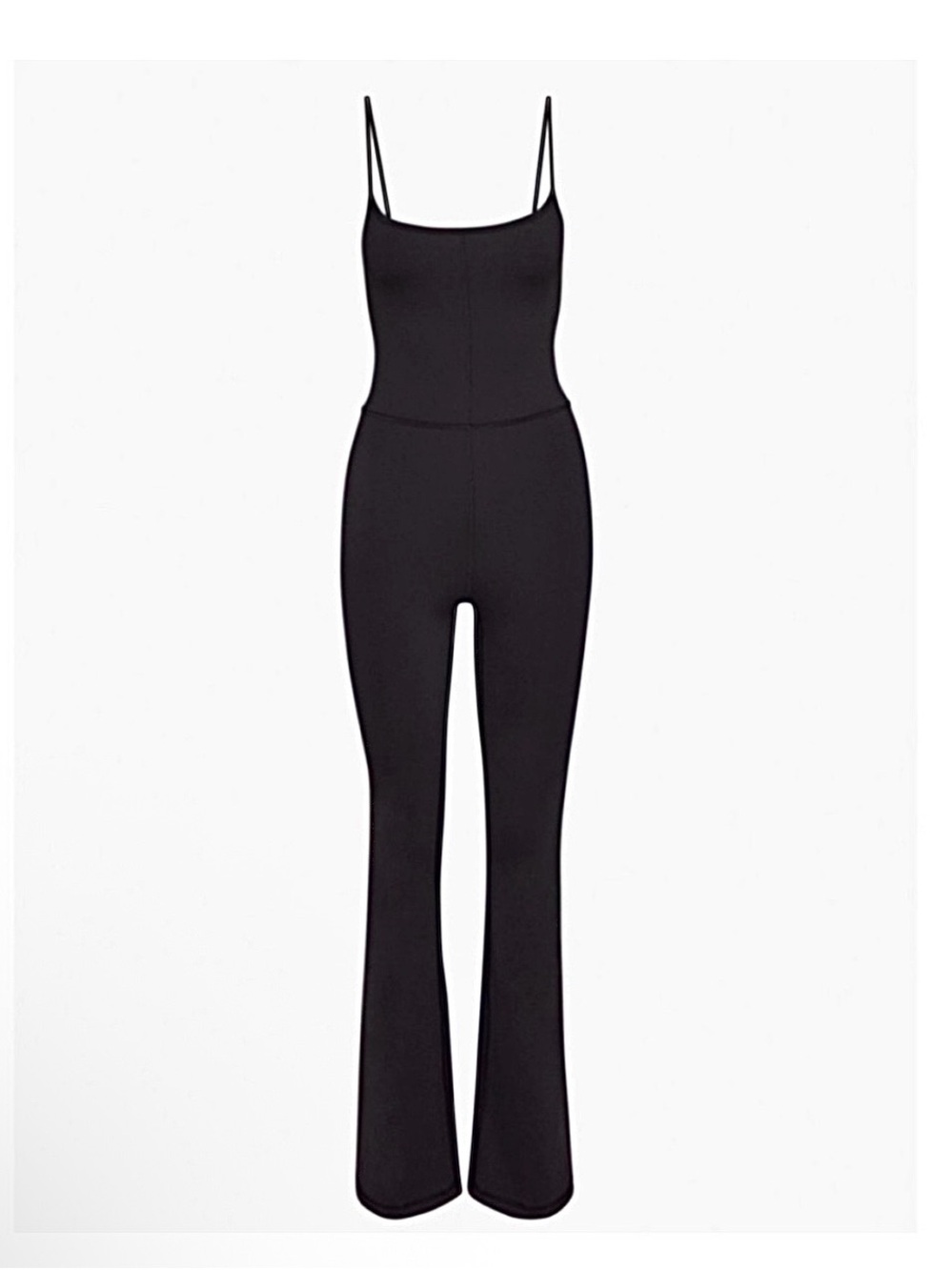 Aritzia Wilfred Black Slim Spaghetti-Strap Jumpsuit